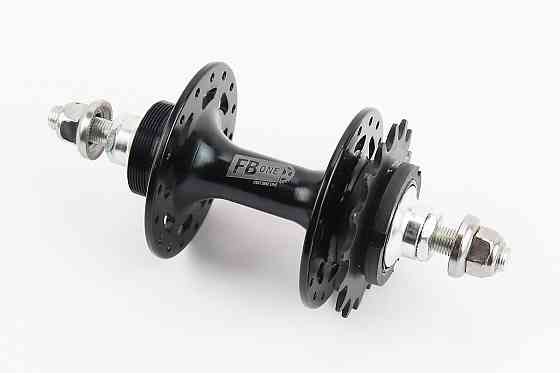 Втулка задня FIX алюмінієва 14Gx32H з фіксованою передачею 16Т, різьба Flip-Flop, 2 пром-підшипники 6000 2RS, кріпл. гайка, чорна FB-A266В Київ