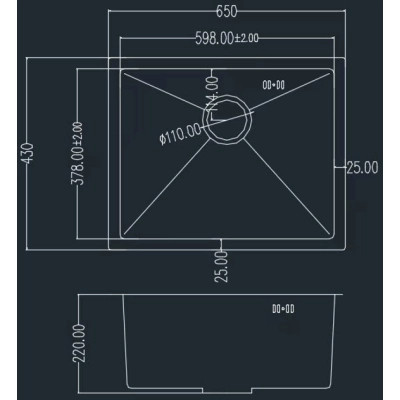 Мойка кухонная GRANADO Under top L STEEL S201 black (GS09201B) Винница - изображение 7