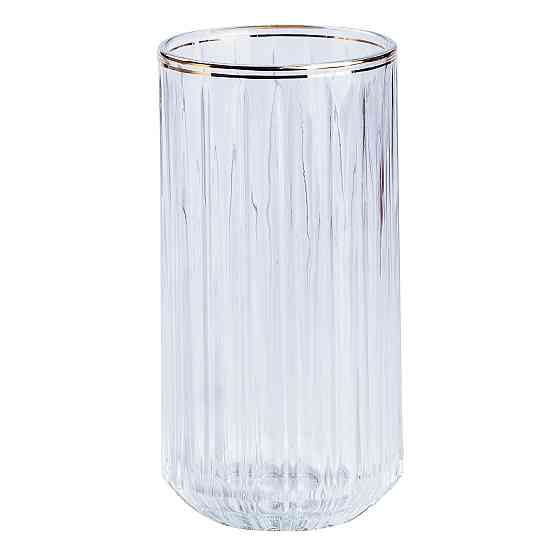 Набір прозорих стаканів з золотим обідком, 6 шт. Київ