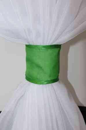 Кухонная занавеска VR-Textil № 114к ламбрекен и тюль салатовый с белым 270х170 см (52-0795) Киев