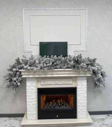 Хвойная литая гирлянда Элитная заснеженная 1.5м Киев