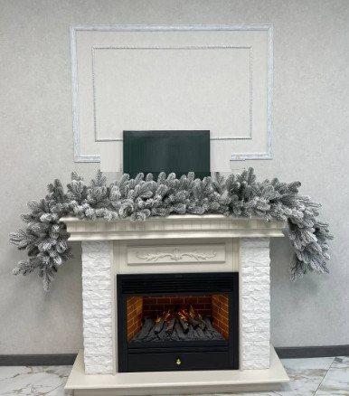 Хвойная литая гирлянда Элитная заснеженная 1.5м Киев - изображение 4