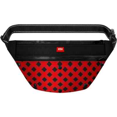 Поясная сумка-бананка для собак WAUDOG Textile "Шотландка красная" 33х17х10 см (5694) Винница