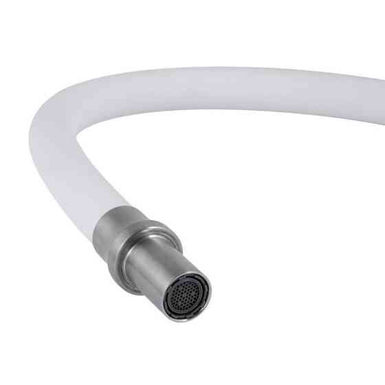 Змішувач для кухні Lidz Aria 020F3 з гнучким виливом та підключенням до фільтра LDARI020F3WNK39480 сатин/білий Київ