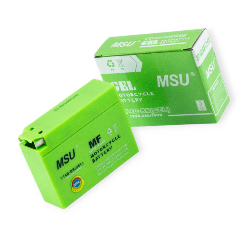 Акумулятор (86x38x114) Ямаха JOG, Сузукі Летс таблетка вузька (4B-5) зелений (якість) 12V2,3А Мукачево - фото 1