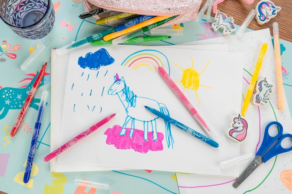 Маркери STABILO power середній наконечник 2 мм набір 30 шт асорті водорозчинні для малювання Київ - фото 4