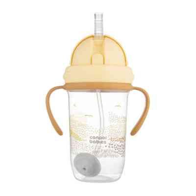 Поїльник-непроливайка Canpol babies MOUNTAINS з трубочкою і обтяжувачем, 270 мл, бежева (56/620_bei) Вінниця