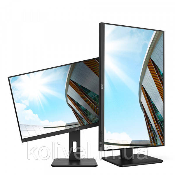 TFT 31.5" AOC Q32P2CA, IPS, QHD, 75Гц, 4мс, DP, HDMIx 2, USB hub, USB-C, HAS, Pivot, колонки, чорний (Q32P2CA) Київ - фото 4