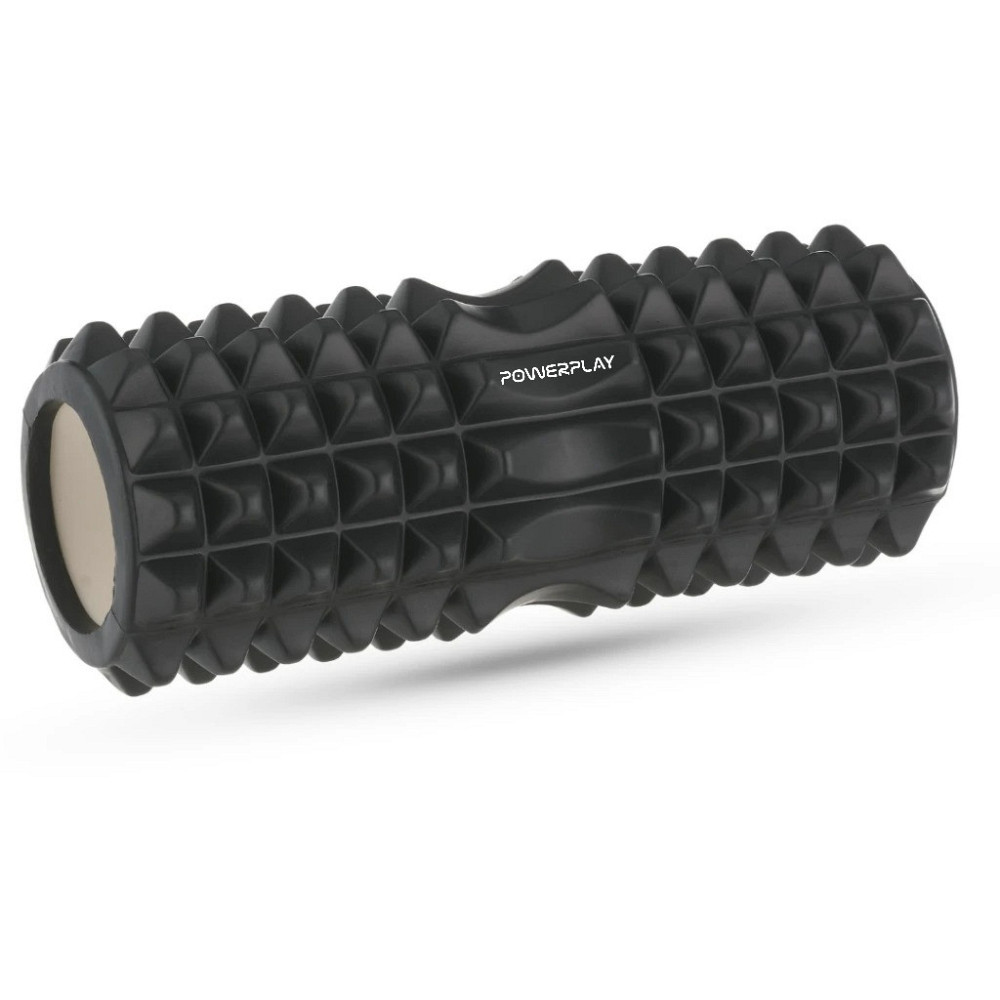 Масажний ролик (роллер) PowerPlay 4405 EVA Massage Roller Чорний (33x12см.) Каменское - изображение 2