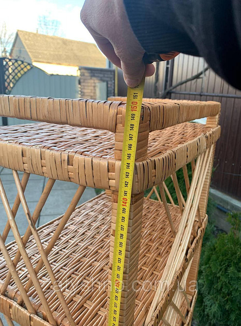 Полка плетеная  высокая из лозы Киев - изображение 6