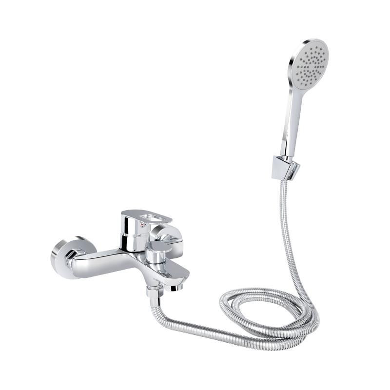 Змішувач для ванни Lidz Latwa 006 з душовим гарнітуром хром Київ - фото 1