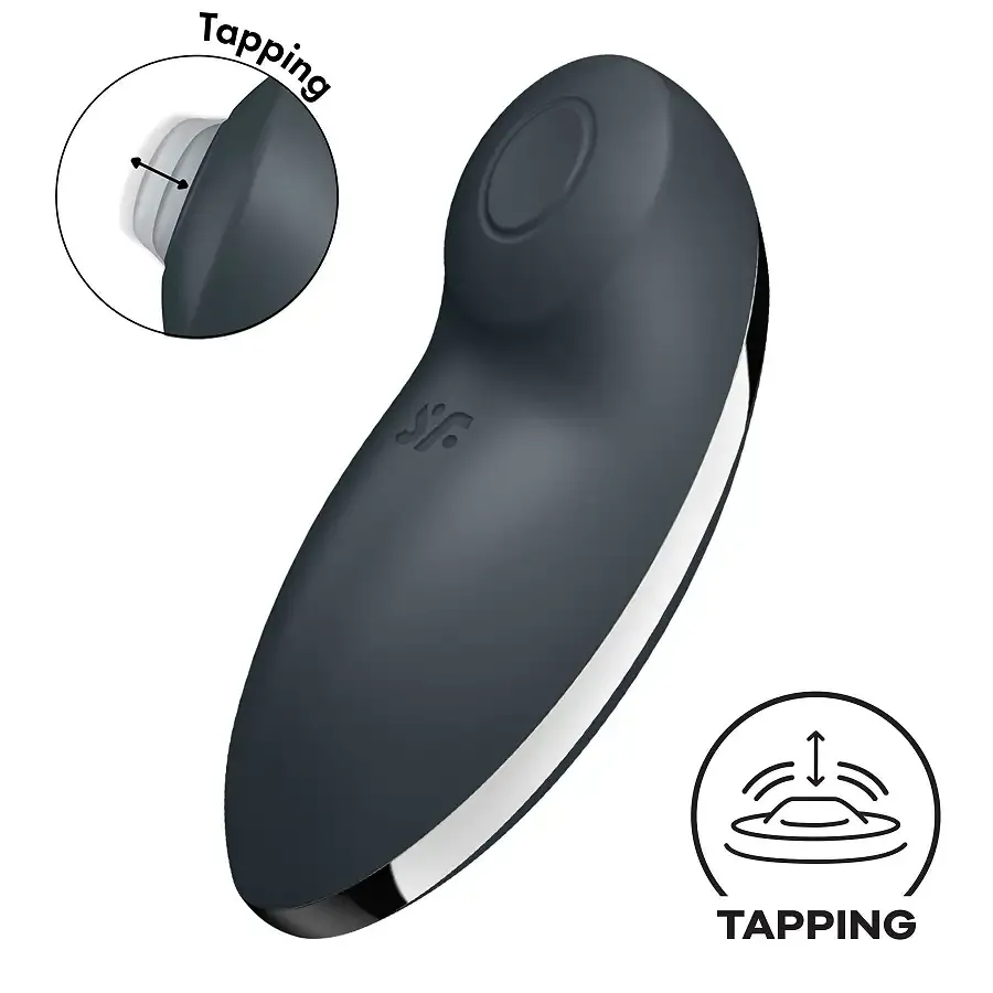 Вібростимулятор-пульсатор Satisfyer Tap & Climax 2 Grey Львів - фото 1