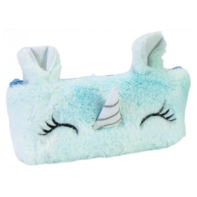 Пенал Cool For School плюшевый 1 отделение голубой (CF87067) Винница - изображение 1