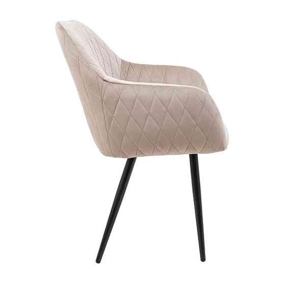 Стілець крісло м'який LibertyDesign U Riviera 21 чорні ніжки Кремовий Київ