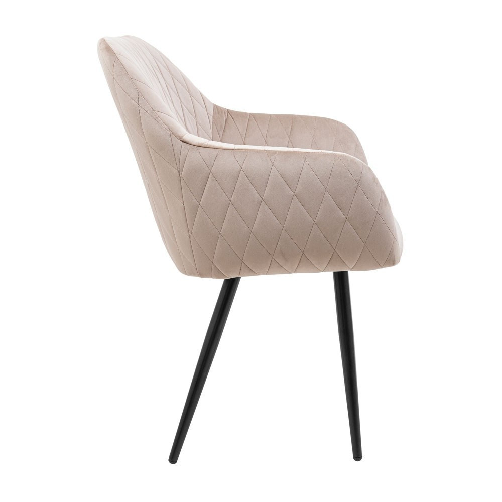 Стілець крісло м'який LibertyDesign U Riviera 21 чорні ніжки Кремовий Київ - фото 3