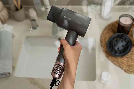 Фен ARDESTO Pink Touch, 1600Вт, 2 швидкості, 3темп.режими, іонізація, дифузор, магнітні насадки, сірий+рожевий Київ