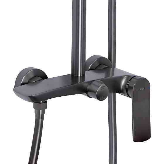 Душова система для душу Qtap Slavonice на два споживачі QTSLA110GMB45913 Gunmetal Black PVD Київ