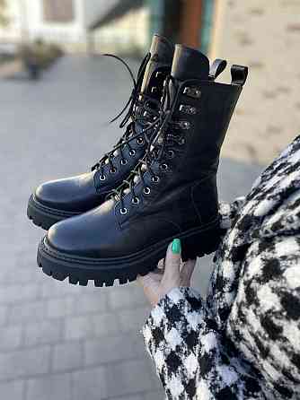 SOTHBY'S Черевики жіночі Sothby's чорні натуральна шкіра з утепленням висота 18см (M-1730/2 531 Коломия