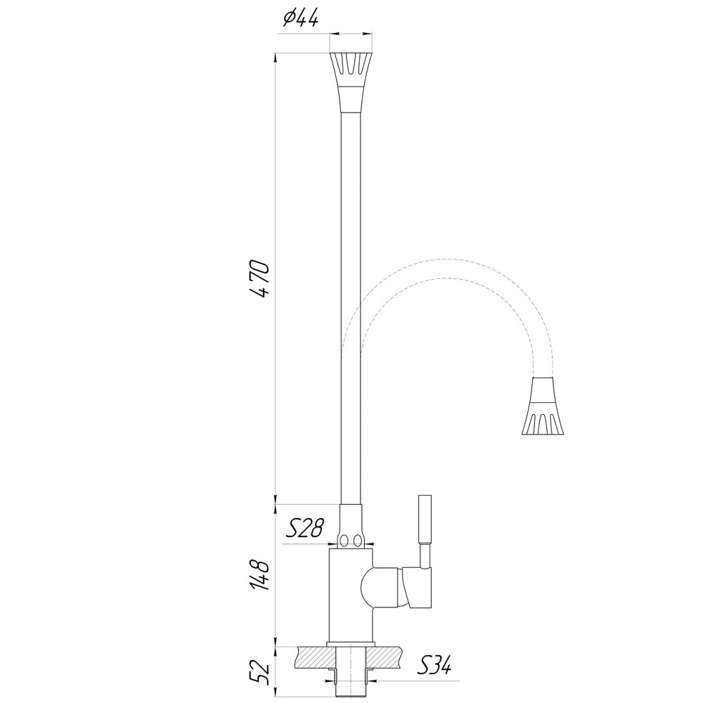 Смеситель для кухни Globus Lux Lazer GLLR-0203SA-K15 (000025204) Киев - изображение 7