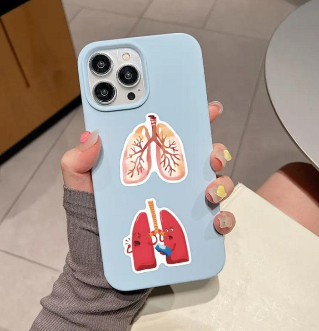 Медичні анатомічні наліпки "Легені людини". Водонепроникні вінілові естетичні наліпки набір 50 шт.,  Київ - фото 2