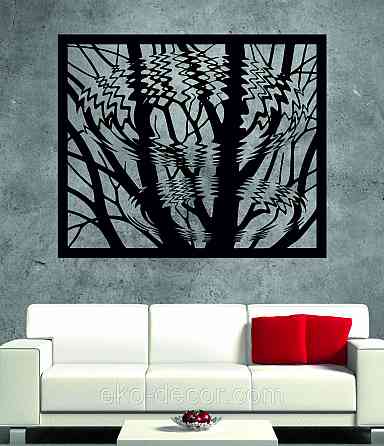 Настенный декор Панно   «Дерево» 90*75 см, Черный Киев