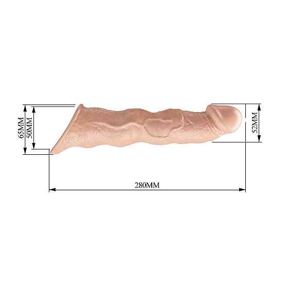 Подовжуюча насадка на пеніс Extension Penis Sleeve with Modular Length Blocks – 28 cm Sex Aura Київ