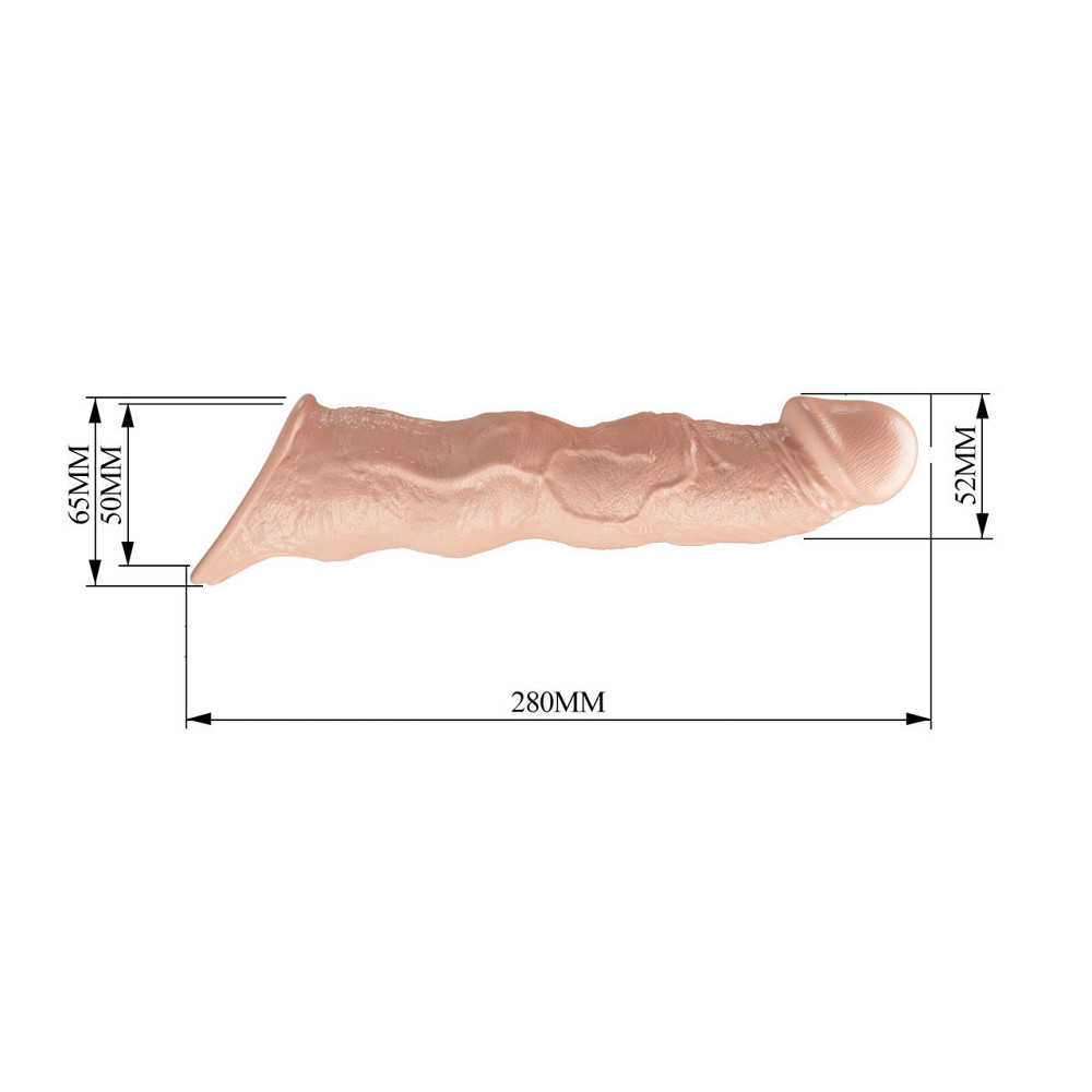 Подовжуюча насадка на пеніс Extension Penis Sleeve with Modular Length Blocks – 28 cm Sex Aura Київ - фото 6
