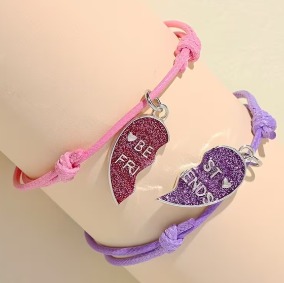 Парные браслеты с сердечком «Друзья» Киев