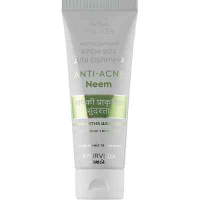 Крем для лица Triuga Ayurveda Mix Anti-Acne Neem Ночной крем-SOS Аюрведический 75 мл (4820164641583) Винница