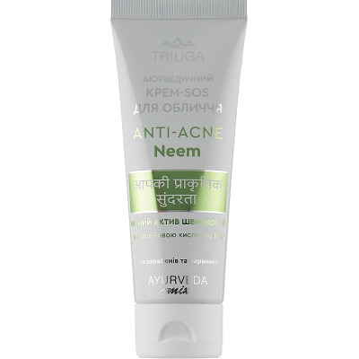 Крем для лица Triuga Ayurveda Mix Anti-Acne Neem Ночной крем-SOS Аюрведический 75 мл (4820164641583) Винница - изображение 1