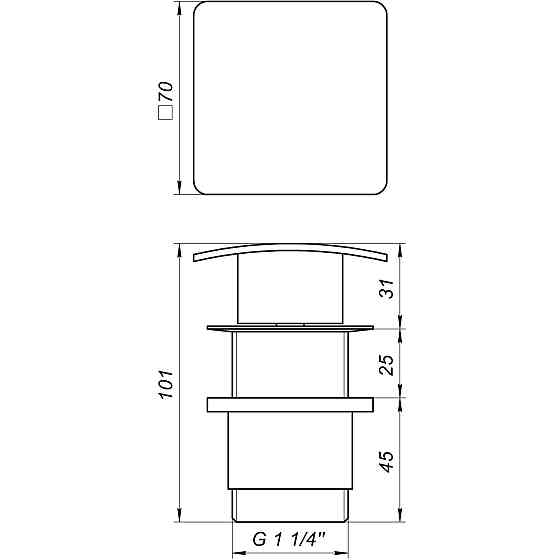 Донний клапан Globus Lux HG-043B (Click-clack) Луцьк