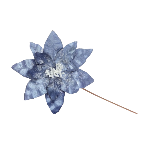 Декоративна квітка Пуансетія 50см морський синій БОНА ДИ Житомир - изображение 1