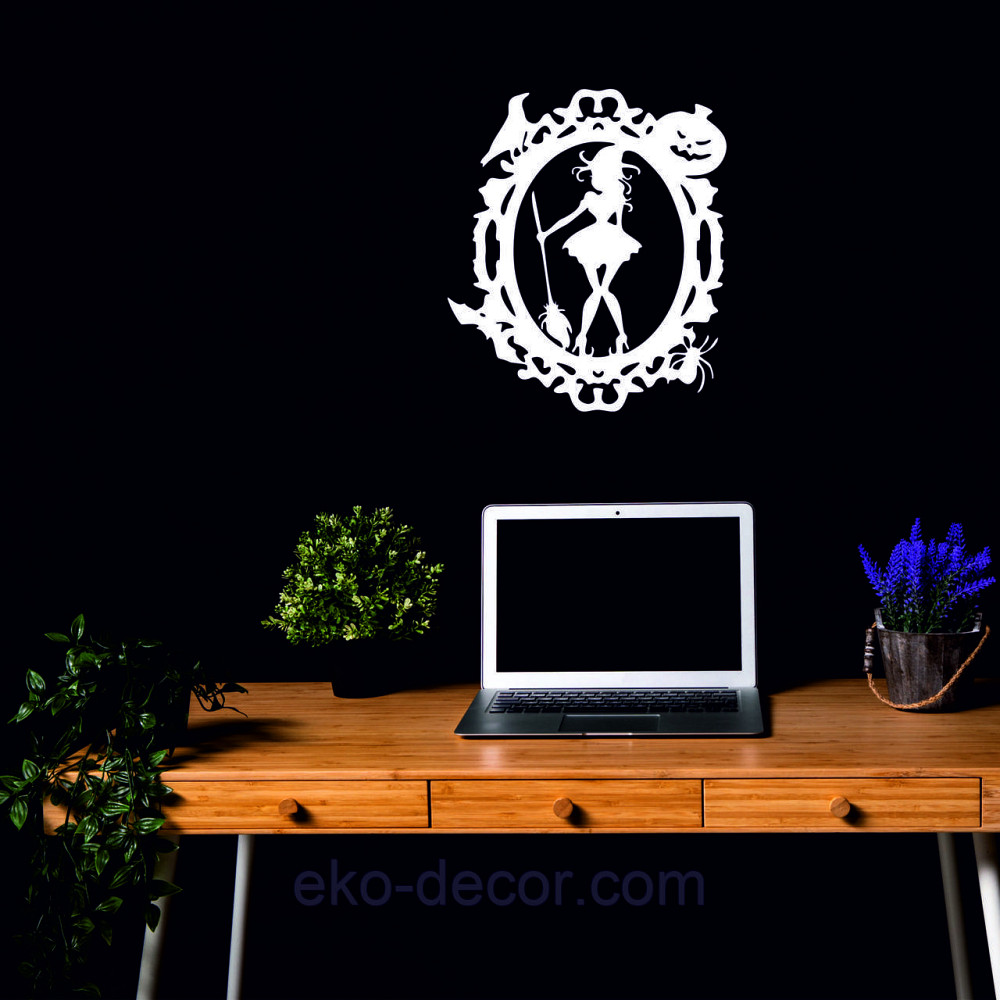 Декоративное настенное Панно «Ведьма с веником», Декор на стену 90*77 см, Белый Киев - изображение 7