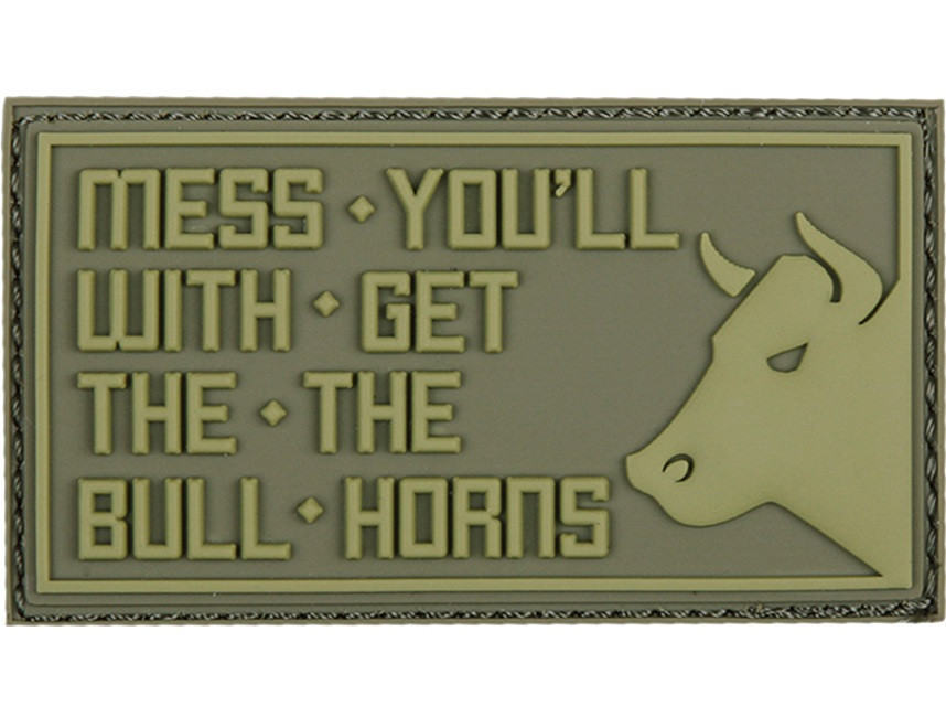 Шеврон 3D PVC на липучке 101INC #19027 Mess With The Bull 