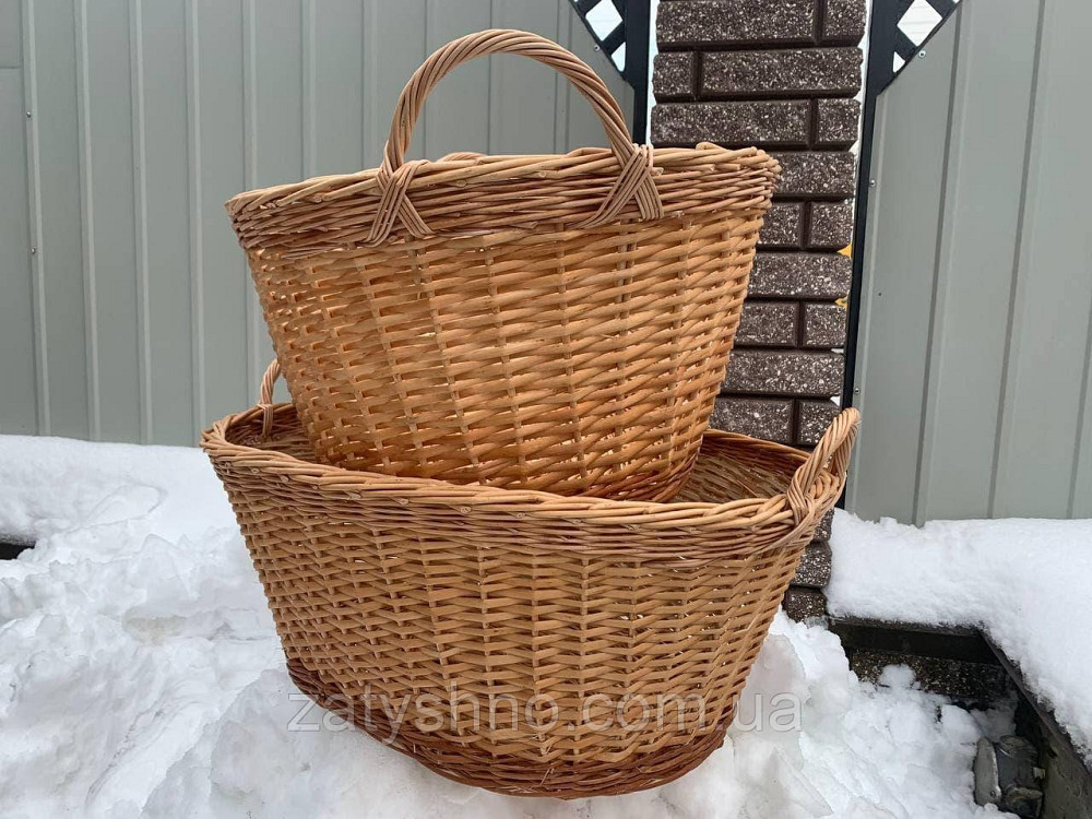 Большая плетеная корзина с ручками Киев - изображение 1