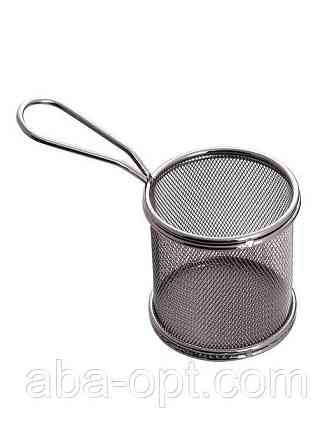 Кошик для подачі снеків чорного кольору Ø 9 Н 12 см (шт) Одеса