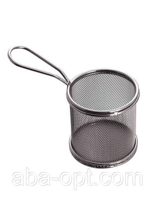 Кошик для подачі снеків чорного кольору Ø 9 Н 12 см (шт) Одеса - фото 1