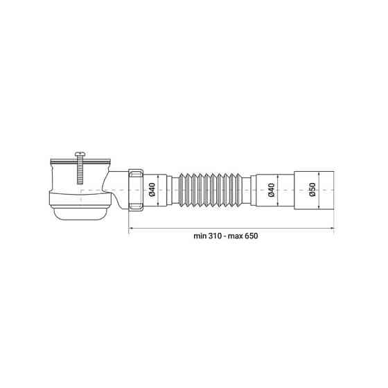 Сифон ZERIX SD-01 1 1/2" для душового піддону з випуском   ( ZX4956 ) 23625 Харків