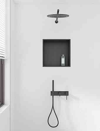 Полка-ниша для ванной комнаты Mixxus Premium NICHE-0101 BLACK из нержавеющей стали SUS304 (MI6678) Киев