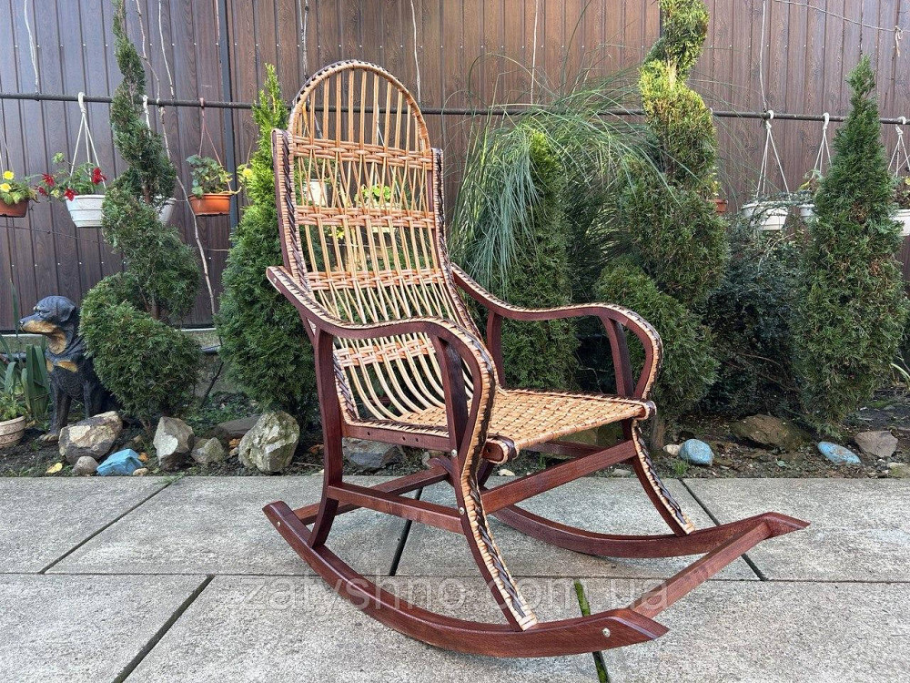 Кресло качалка сидяча из лозы и ротанга Киев - изображение 4