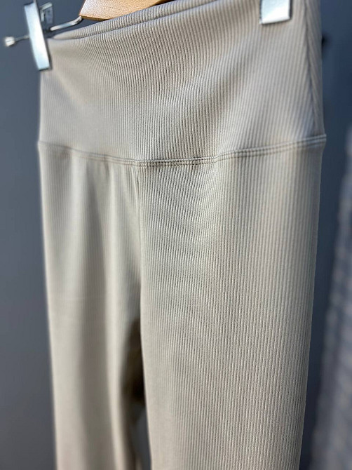 Лосини жіночі LADY HUREM 2247 рубчик широкий утягуючий пояс бежеві, бежевий, XL Київ - фото 5