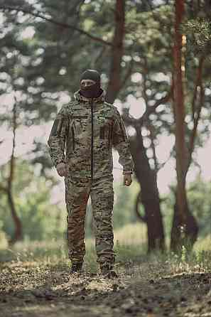 Тактический демисезонный мужской костюм soft shell мультикам, военная форма софт шелл с молнией для вентиляции Львов