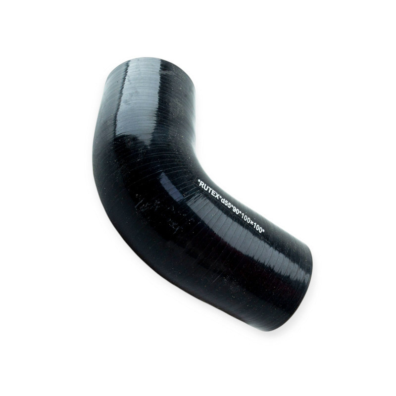 Патрубок кут d-55 L-100*100 90град. силікон універсальний Мукачево - фото 1