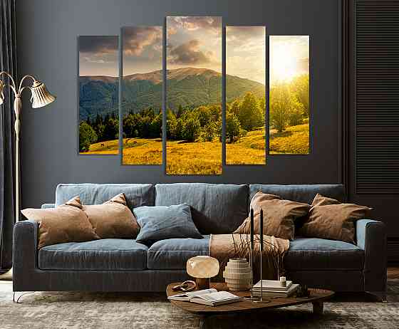 Модульна картина у вітальню/спальню Пейзаж гір LM008_5 115x170 см Київ