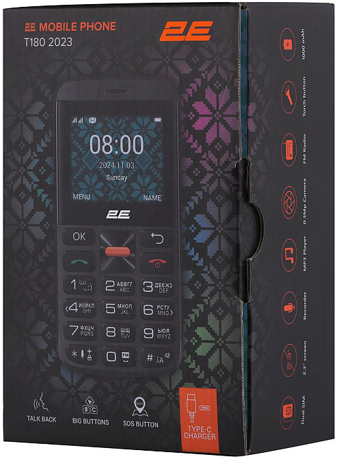 Мобільний телефон 2E T180 Max Dual Sim Black (688130251051) Чорний Харьков - изображение 13