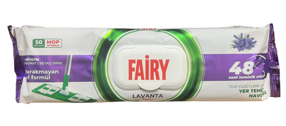 Серветки вологі для прибирання підлоги Fairy Lavanta з ароматом лаванди 50 шт Львів