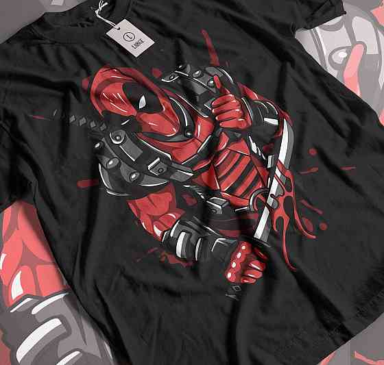 Футболка аниме Суперхеро Биртхдай Суперхеро Гифт оверсайз (S/M/L) Черний AnimeJ0901 Днепр