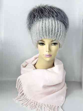 Жіноча норкова шапка кубанка Джесіка Сірий Харків