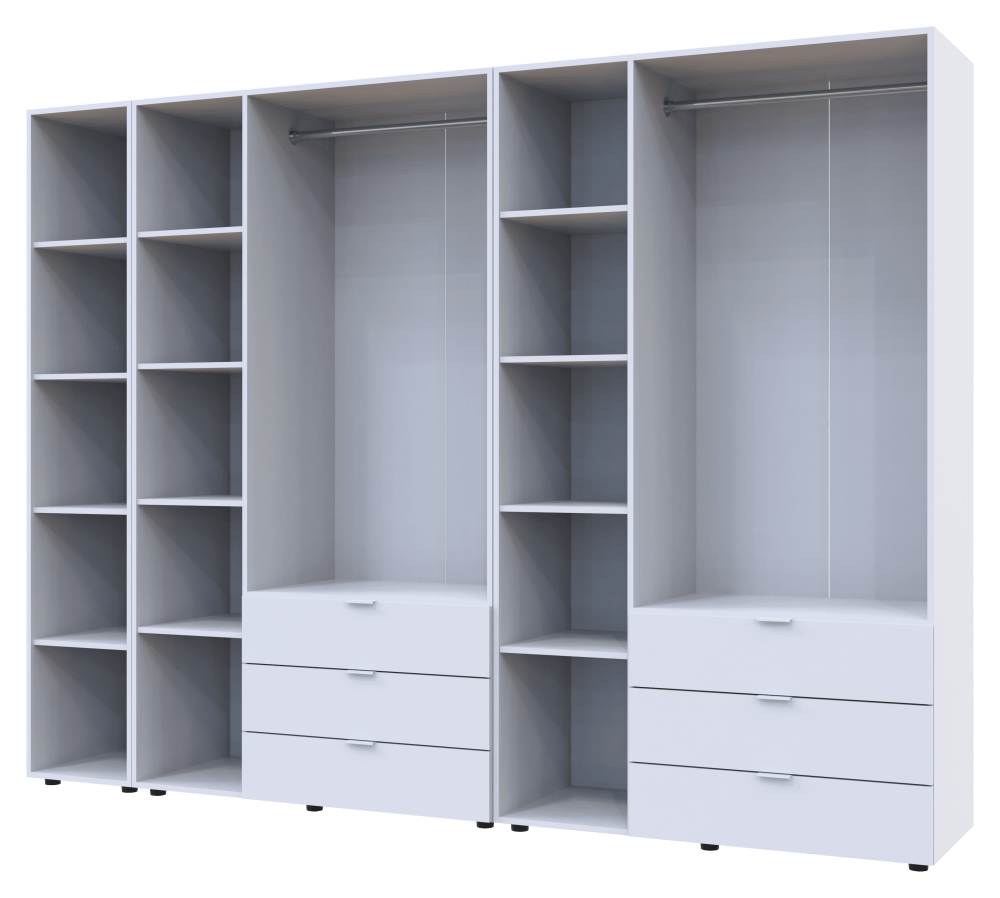 Комплект шкафов для одежды Doros Гелар (3 шт.) 270,6х49,5х203,4 см Белый (DRS-011179) Львов - изображение 2