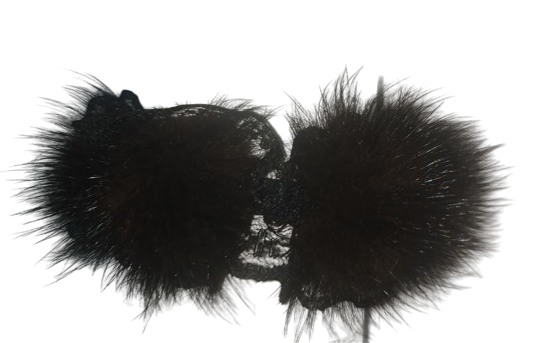 Гумка хутряна для волосся норкова Темно-шоколадний Харків - фото 3